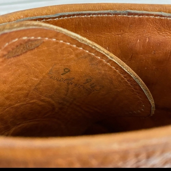 Bed Stu Cobbler Series Studded Distressed Brown Leather Lace Up Boots Size 9 - Picture 7 of 13